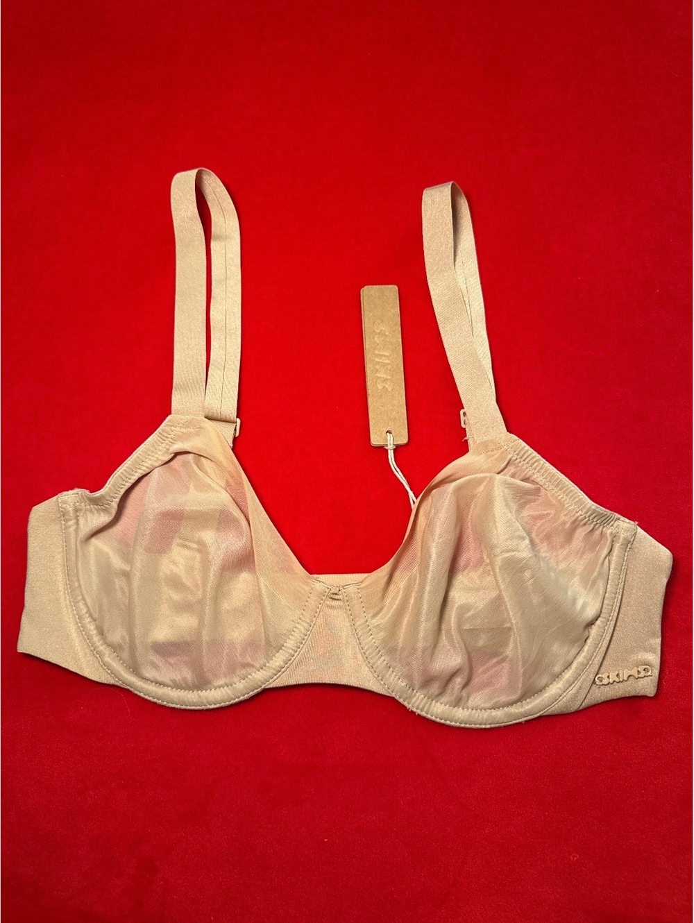 Skims No Show Molded Unlined Demi Bra Color Clay Size 32C